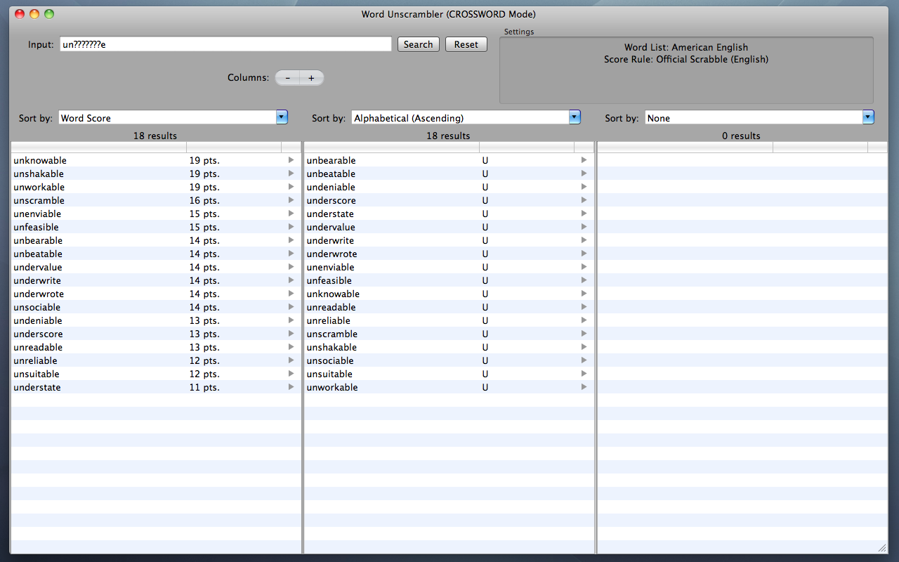 Screenshot - Multiple Words